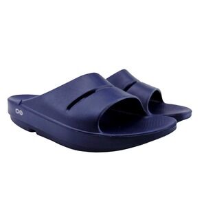 Oofos Blue Slide Sandal - Size 8